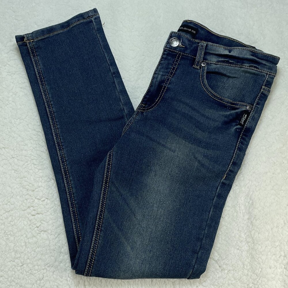 Silver Jeans Co Boys Size 14 Blue Denim Adjustable Waist 30x27